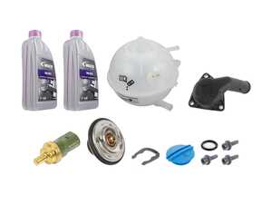 ES#2763567 - 022121113KT - Cooling System Refresh Kit - Level 1  - Replace your thermostat, temp sensor, & expansion tank with one kit! - Assembled By ECS - Audi