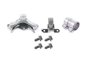 ES#2765623 - 1J5253609AQKT - Exhaust Installation Kit - Rear Muffler - Includes both front and rear muffler brackets, clamp and hardware - Genuine Volkswagen Audi - Volkswagen