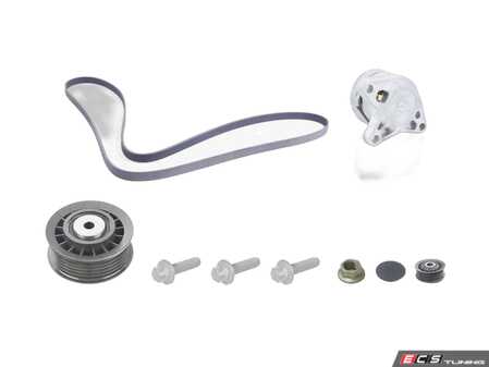 ES#2771310 - 0109978892KT4 - Accessory Belt Kit - Level 2 - Includes accessory belt, belt tensioner, belt tensioner pulley and idler pulley - Assembled By ECS - Mercedes Benz