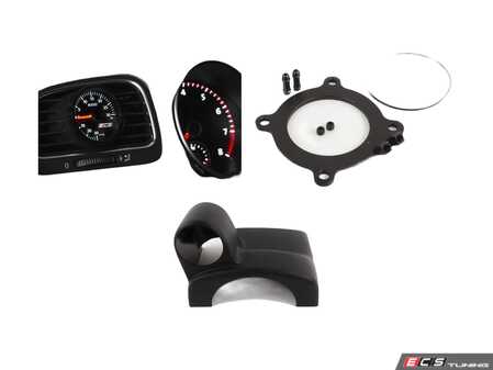 ES#2992579 - 000965ECS04A2KT - ECS Column Pod Boost Gauge Kit - Includes ECS 30in Hg/30 PSI Electronic Boost Gauge, Column Pod and ECS Throttle Body Boost Tap Kit - Assembled By ECS - Volkswagen