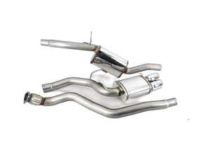 ES#2996935 - 15519KT - Cat-Back Exhaust System - Single Exit - 3" stainless steel with 3.5" polished stainless tips - Magnaflow - Audi
