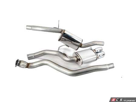 ES#2996935 - 15519KT - Cat-Back Exhaust System - Single Exit - 3" stainless steel with 3.5" polished stainless tips - Magnaflow - Audi