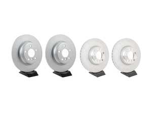 ES#3072941 - 34216864899tmsKT - Front And Rear Brake Rotors Set - dimpled/slotted - Genuine BMW - 