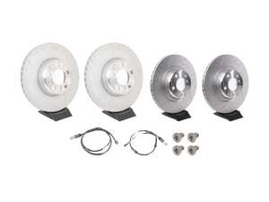 ES#3074978 - 34206797598tmKT - Front And Rear Brake Rotors Set - dimpled/slotted - Genuine BMW - 
