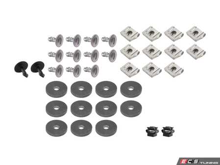 ES#3184595 - 8d0805121KT3 - Front Belly Pan Installation Hardware Kit - Don't allow your belly pan to drag across the ground - Genuine Volkswagen Audi - Audi