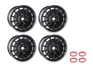 ES#3525748 - 5060530681518KT1 - 18" Style 0.66 Wheels - Set Of Four - 18x9.5 ET40 5x112 - Satin Black / Polished Lip - 3SDM - Audi Volkswagen