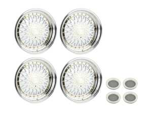 ES#3659121 - esm-002r-75KT - 17" ESM-002R Wheels - Set Of Four - 17x8.5 ET20 4x100 56.1CB - White/Machined Lip - ESM Wheels - MINI