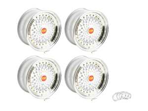 ES#3659441 - esm-002r-6KT1 - 15" ESM-002R Wheels - Set Of Four - 15x7 ET15 4x100 56.1CB - White/Machined Lip - ESM Wheels - MINI