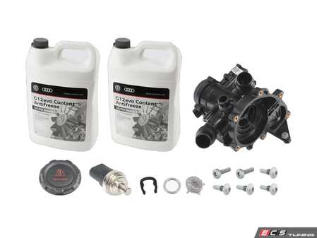 ES#3663915 - 06a919501aktKT - Cooling System Refresh Kit - Level 2 - Replace your thermostat, temp sensor, and expansion tank after performing a proper coolant system flush! - Genuine Volkswagen Audi - Audi