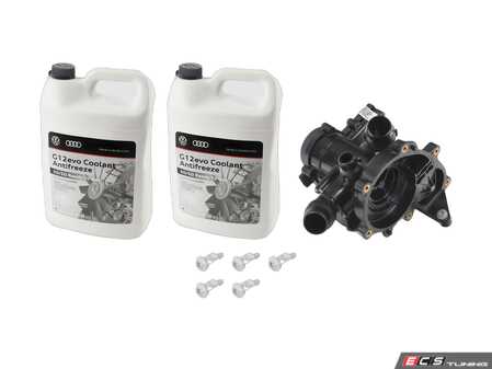 ES#3675438 - 06l121111lkt2KT - Thermostat Replacement Kit  - Maintain proper operating temperature with a new thermostat, housing and hardware - Genuine Volkswagen Audi - Audi