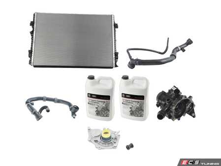 ES#3979160 - 5q0122051ebKT2 - Cooling System Refresh Kit - Level 2 - This entry level kit includes thermostat, waterpump, radiator, complete upper & lower radiator hoses and coolant - Genuine Volkswagen Audi - Volkswagen
