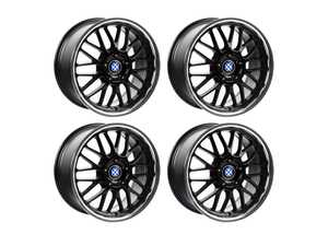 ES#3985111 - bymesh178b40KT - 17" Beyern Mesh Square Wheel Set - Gloss Black w/ Mirror Cut Lip - Set your BMW apart with these sport styled Mesh wheels!
17x8" ET40 5x120 72.56cb - Beyern Wheels - BMW MINI