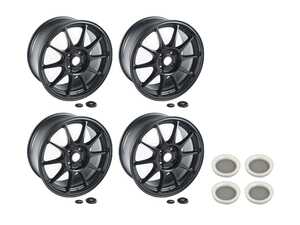 ES#4147762 - DK87100455KT - 17" KONIG Dekagram Flow Formed Wheel Set - Semi Matte Black  - 17x8 4x100 ET45 with correct hubcentric ring for the 56.1CB fitment - Konig - MINI