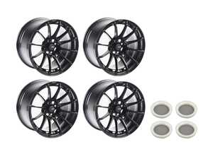 ES#4148965 - DI58100305KT - 15" KONIG Dial Flow Formed Wheel Set - Gloss Black - 15x8 4x100 ET25 with correct hubcentric ring for the 56.1CB fitment - Konig - MINI