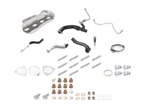 ES#4350139 - 11652444367KT3 - Installation Kit For Turbo - Deluxe Full Kit N18 - Used to install a new stock turbo, includes both types of the 3 point triangular gaskets, use only one. Includes all oil and coolant lines, studs, and Liqui Moly sealant - Assembled By ECS - MINI