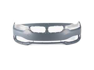 ES#4423081 - 51117496128KT - Front Bumper Cover - Primed - Lines - Genuine BMW front bumper. 
Price includes core charge. - Genuine BMW - BMW