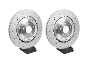 ES#4505543 - 420615301d1KT - Front Drilled Brake Rotors - Pair (365x34) - Restore the stopping power in your vehicle - SHW Performance - Audi