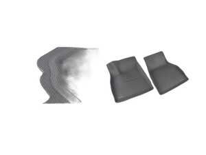 ES#4583590 - 3DMAXMS1520KT - 3D MAXpider 2015-2020 Tesla Model S Kagu 1st & 2nd Row Floormats - Black - 3D MAXpider - 
