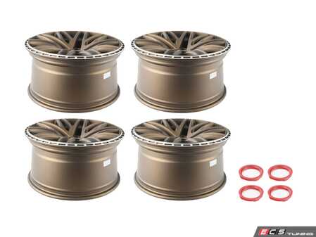 ES#4630703 - 112brh07540KT - 18" 0.75 - Set Of Four - 18"x9" ET40 5x112 - Satin Bronze / Machined Lip - 3SDM - Audi Volkswagen