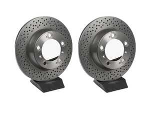 ES#4643237 - 99635240104KT5 - Premium UV Coated Rear Brake Rotors - Pair 11.77" (299mm) - Rear axle fitment - Both left and right - Brembo - Porsche