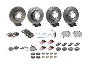 ES#4656825 - 99635140501KT10 - Front & Rear Brake Service Kit - Featuring Brembo rotors, and Brembo pads - Assembled By ECS - Porsche
