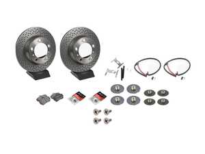ES#4657793 - 99635240104KT7 - Rear Brake Service Kit - Featuring Brembo rotors, and Brembo pads - Assembled By ECS - Porsche