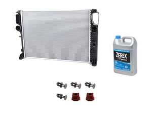 ES#4674410 - 2115003402KT - Radiator Replacement Kit - This radiator replacement kit includes Genuine coolant, radiator mounts, and replacement plastic rivets - Nissens - Mercedes Benz