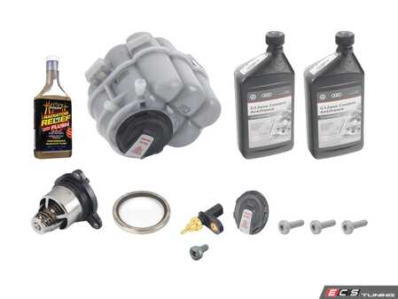 ES#4691355 - 8W1121405N1KT - Cooling System Refresh Kit - Level 2 - Replace your thermostat, temp sensor, and expansion tank after performing a proper coolant system flush! - Assembled By ECS - Audi