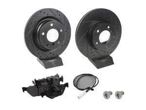 ES#4698743 - 34216855007pdsKT - Performance Rear Brake Service Kit Drilled & Slotted - Assembled By ECS - 