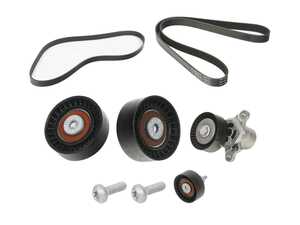 ES#4821031 - 06M260849LKT3 - Accessory Belt/Serpentine Belt Kit W/ Tensioners  - Keep your car from breaking down by replacing your cracked drive belt - Assembled By ECS - Audi