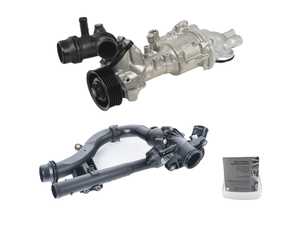 ES#4906328 - 2742000900KT - Water Pump & Thermostat Kit - Includes a Genuine Mercedes-Benz Water Pump, Thermostat, and 1 gallon of pink G40 coolant concentrate. - Genuine Mercedes Benz - Mercedes Benz