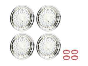 ES#5338599 - ESM-002R-75KT1 - 17" ESM-002R Wheels - Set Of Four - 17x8.5 ET20 4x100 57.1CB - White/Machined Lip - ESM Wheels - BMW Volkswagen