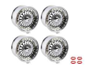 ES#5338619 - ESM002RPL1895KT - 18" ESM-002M Wheels - Set Of Four - 18x9.5 ET38 5x100/5x112 57.1CB - Platinum Chrome/Gold Rivets - ESM Wheels - Audi Volkswagen