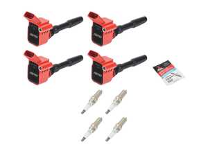 ES#5385823 - 06H905110PKT3 - Ignition Service Kit - Includes four APR ignition coil packs, Denso spark plugs, and dielectric spark plug boot protection - Assembled By ECS - Audi Volkswagen
