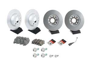 ES#5388389 - 5Q0615301HKT4 - Front & Rear Brake Service Kit - Featuring Genuine Rotors, pads, and wear sensors - Genuine Volkswagen Audi - Volkswagen