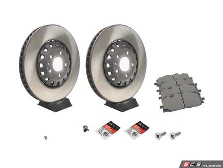 ES#5425611 - 4M0698151BDKT - Front Brake Service Kit - Featuring SHW Performance rotors, and OE pads - Assembled By ECS - Audi