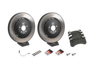 ES#5425640 - 4h0615301al6KT - Front Brake Service Kit - (400x38) - Featuring SHW Performance rotors, and OE pads - Assembled By ECS - Audi