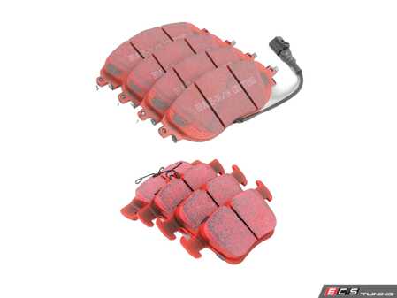 ES#5432877 - EBCMQBREDKT - Front & Rear RedStuff Performance Brake Pad Set - A high performance street pad, featuring Kevlar technology. - EBC - Volkswagen