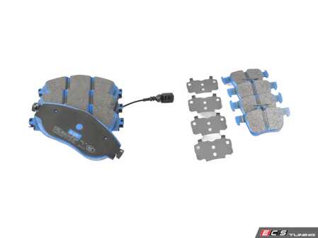 ES#5432889 - EBCMQBBLUKT - Front & Rear BlueStuff Performance Brake Pad Set - Intermediate grade trackday pads for aggressive street driving and track use. - EBC - Volkswagen
