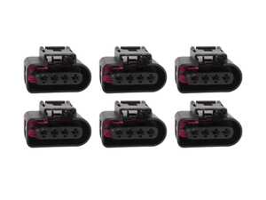 ES#5433888 - 8k0973724KT6 - Ignition Coil Connector Housing - Set Of Six - The 4-pin connector for the ignition coils - Genuine Volkswagen Audi - Audi