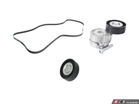 ES#5434670 - 06E903137AC2KT - Accessory Belt Kit - Includes the tensioner assembly, accessory belt, relay roller and hardware - Assembled By ECS - Audi