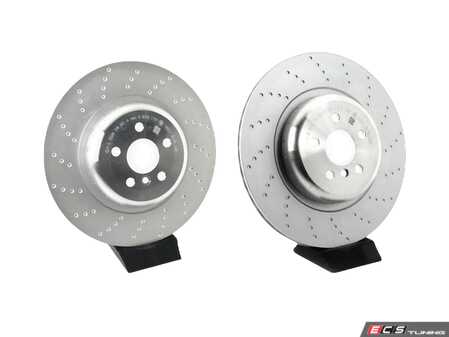 ES#5434803 - 34216878180KT - Rear M Performance Brake Rotor Set (370x24) - Performance braking option from the factory, dimpled (370x24). Bolted two-piece design. - Genuine BMW - BMW