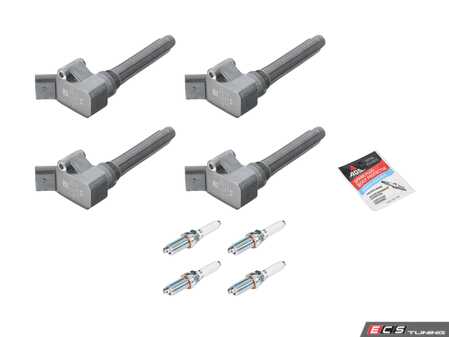 ES#5434836 - 06Q905601A1KT - Ignition Service Kit - Includes four genuine ignition coil packs, genuine spark plugs, and dielectric spark plug boot protection - Genuine Volkswagen Audi - Audi