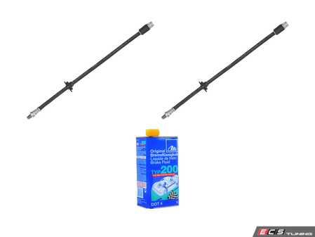 ES#5435261 - 2034280335KT - Front Brake Hose Replacement Kit - W203 4Matic - Includes Meyle Front Brake hoses and ATE DOT 4 brake fluid - Assembled By ECS - Mercedes Benz