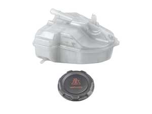 ES#5435354 - 5wa121407fkt1KT - Coolant Expansion Tank And Cap - Replace your cracked or faded expansion tank. - Genuine Volkswagen Audi - Audi Volkswagen