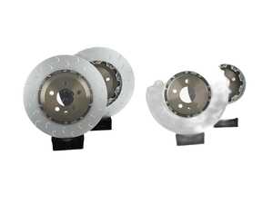 ES#5444979 - B930FRR6KT - Front & Rear 2-Piece Floating Rotor Set (350x34mm/330x22mm) - J-slotted Friction Face - 034Motorsport - Audi