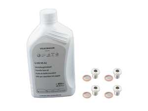 ES#5445320 - G055515A2KT1 - Quattro Ultra Service Kit - Includes Genuine Fluid and Two (2) Stainless Steel Magnetic Drain/Fill Plugs - Assembled By ECS - Audi