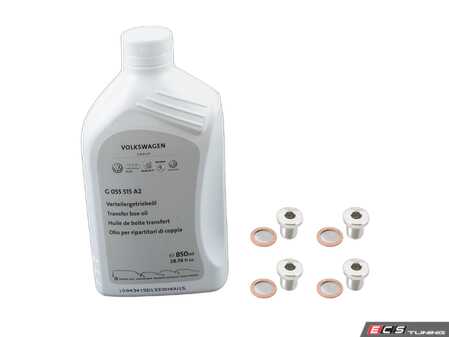 ES#5445320 - G055515A2KT1 - Quattro Ultra Service Kit - Includes Genuine Fluid and Two (2) Stainless Steel Magnetic Drain/Fill Plugs - Assembled By ECS - Audi