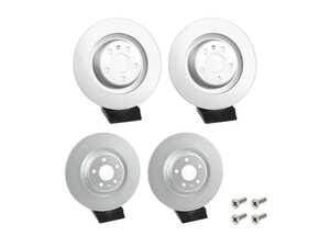 ES#5445416 - 4h0615601q-pKT - Front & Rear V5 Plain Brake Rotors - Set (345x30/330x22) - Precision manufactured and featuring a GeoSpec corrosion-resistant coating - ECS - Audi