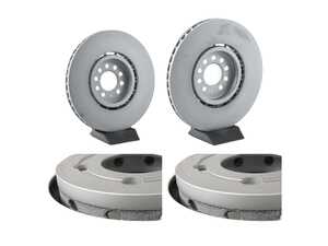 ES#5445772 - 8N06153KT1 - Front & Rear Brake Rotors - Set (334x32/256x22) - Featuring "Coat Z-Anti Corrosion" coating. - Zimmermann - Audi Volkswagen